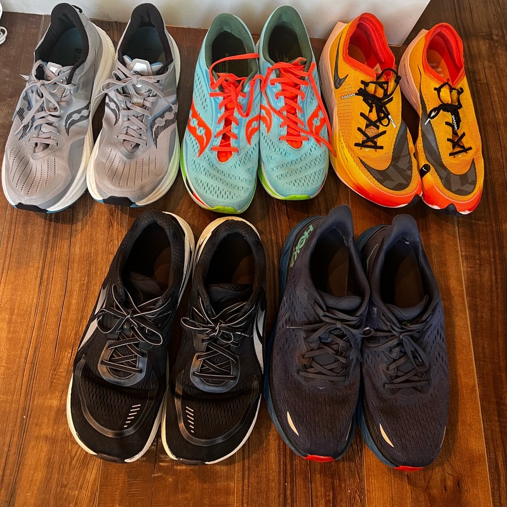 Shoe LOT Nike Vaporfly, Hoka, Saucony, Altra